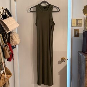 Banana Republic Olive Ribbed Tank Dress